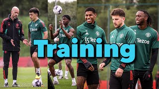 Manchester United Training: Rashford, Martínez, Mainoo, Højlund, Garnacho | Work For Arsenal Clash