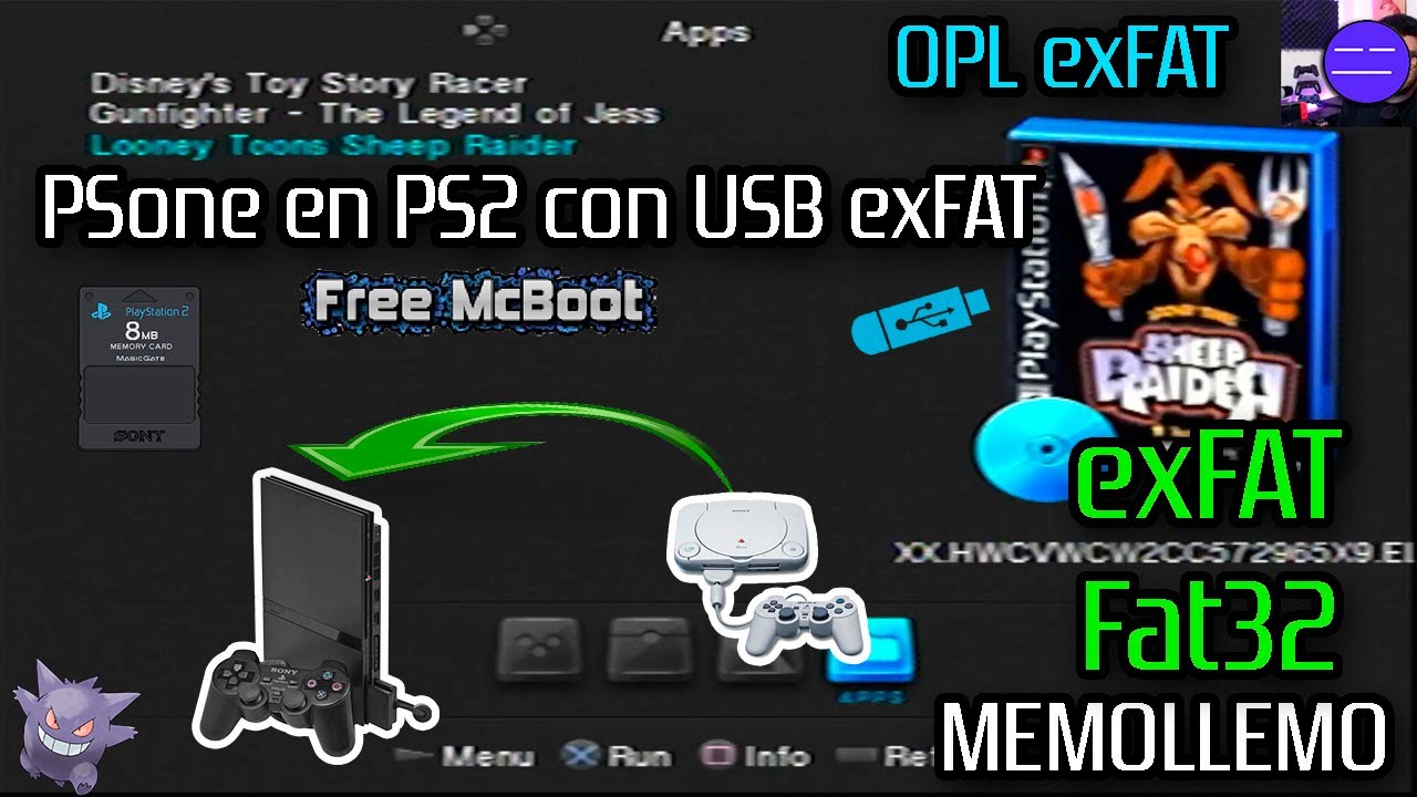 Jugar PS1 en Ps2 con OPL exFAT | POPStarter FreeMcBoot Fat32 y ...