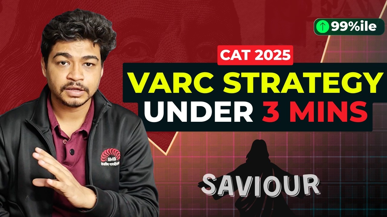 VARC strategy EXPLAINED under 3 mins for CAT 2025 by IIM Bangalore ...