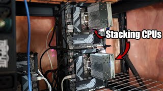 These NEW CPU Mining Stands Are My FAVORITE!!!  Stacking CPU Mining Rigs