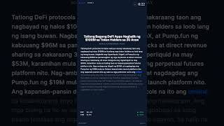 3 DeFi apps nagbigay ng $100M sa holders sa 30 ara #shorts