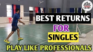 HOW TO RETURN SERVICE IN SINGLES || SERVICE RETURN IN BADMINTON|| #badminton #badmintontutorials