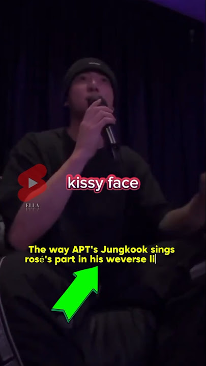 Jungkook sings rosé's part live at WEVERSE 🤩 #rose #jungkook #apt