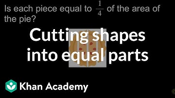 Cutting shapes into equal parts | Math | 3rd grade | Khan Academy