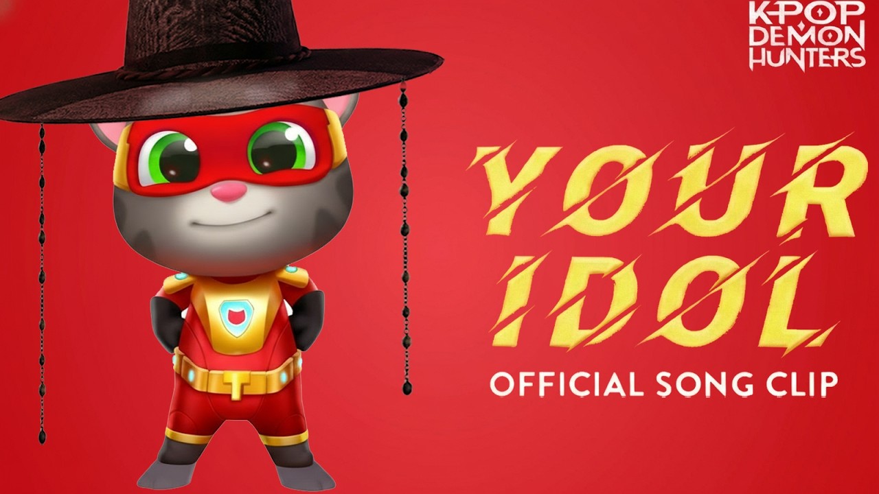 YOUR IDOL x TALKING TOM | Raccoon Invasion in Talking Tom Hero Dash  ( Official Music Cover )