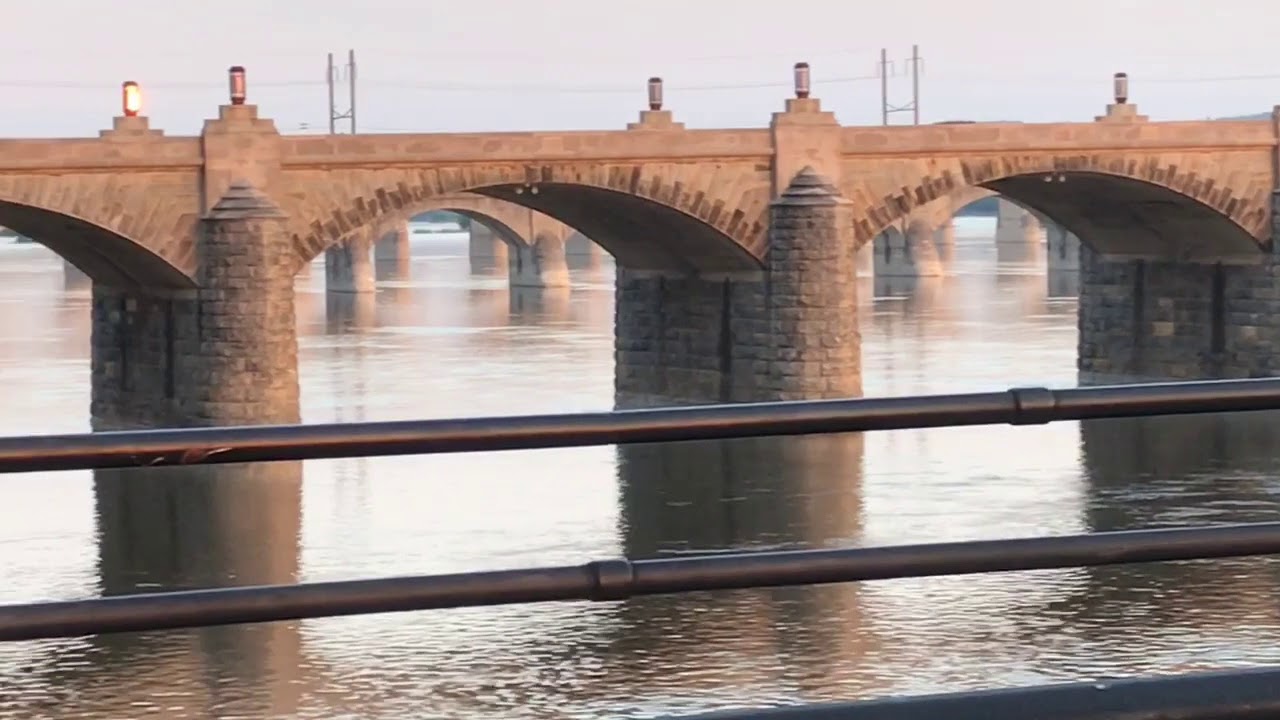 A beautiful spring day ends on the Walnut Street Bridge