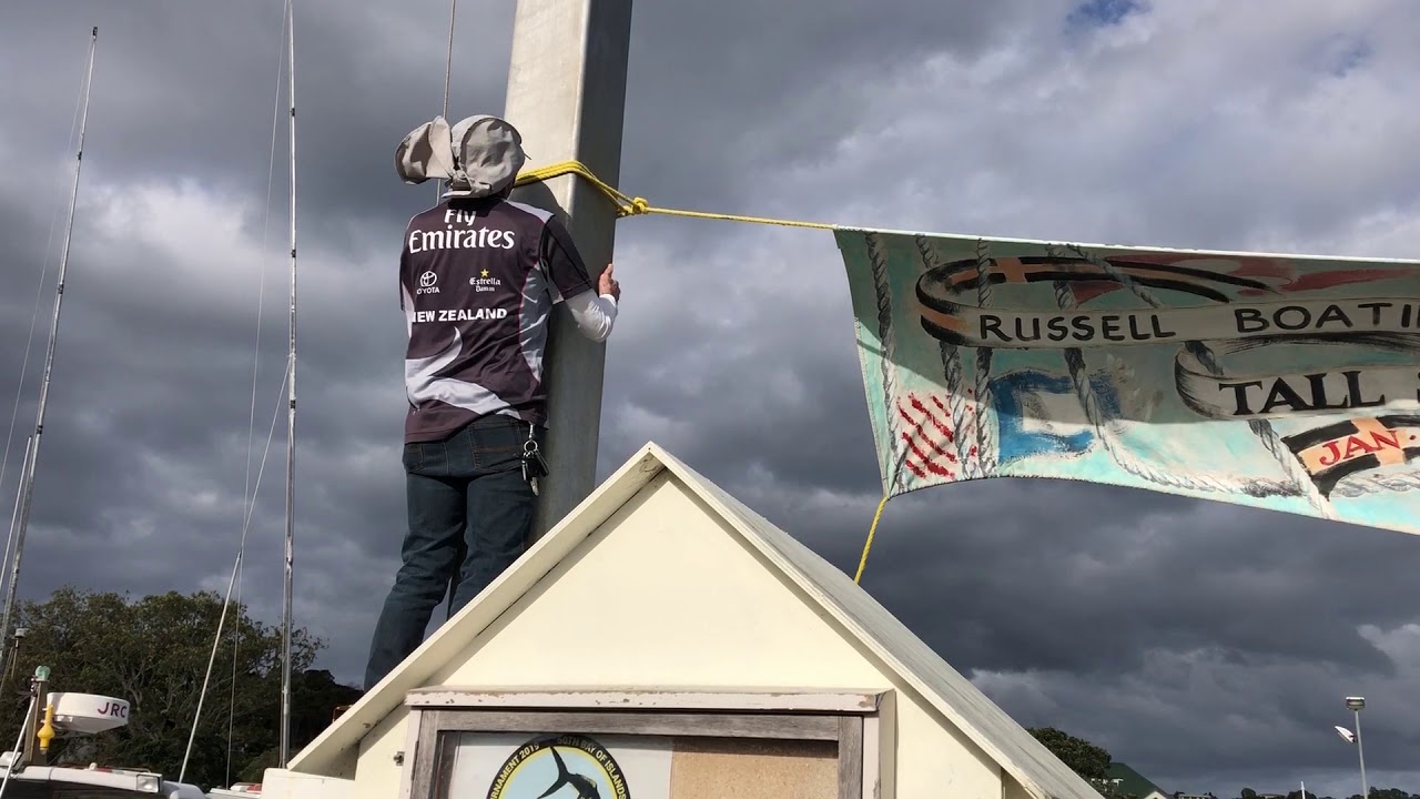 Tall Ships Banner Flies Over Russell Wharf