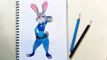 How to Draw Disney Zootopia Rabbit Judy Hopps Step by step Cute | Zootopia 2