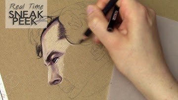 [REAL TIME] Sneak Peek: "Sheriarty" - Sherlock Portrait {Colored Pencils}