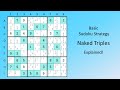 Basic Sudoku Strategy Naked Triples Explained