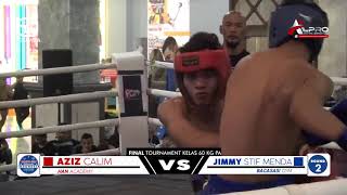 PARTAI FINAL 60KG PUTRA JIMMY STIF M (BAGASASI GYM) VS AZIZ CALIM (HAN ACADEMY)