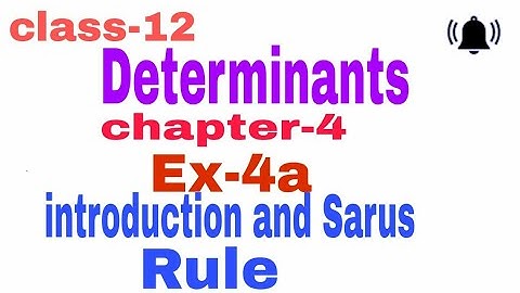 How to solve determinants/chapter 4/determinants class 12th exercise 4 (a)