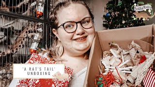 'A Rat's Tail' Subscription Unboxing | CHRISTMAS🎄 toy haul for my RATS🐀