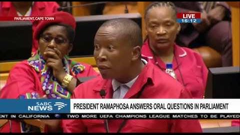 Ramaphosa fails to answer EFF CIC Julius Malema’s follow up question