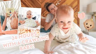 24 HOURS WITH AN 11 MONTH OLD | Crawling, Baby Sign Language + BLW Meals!