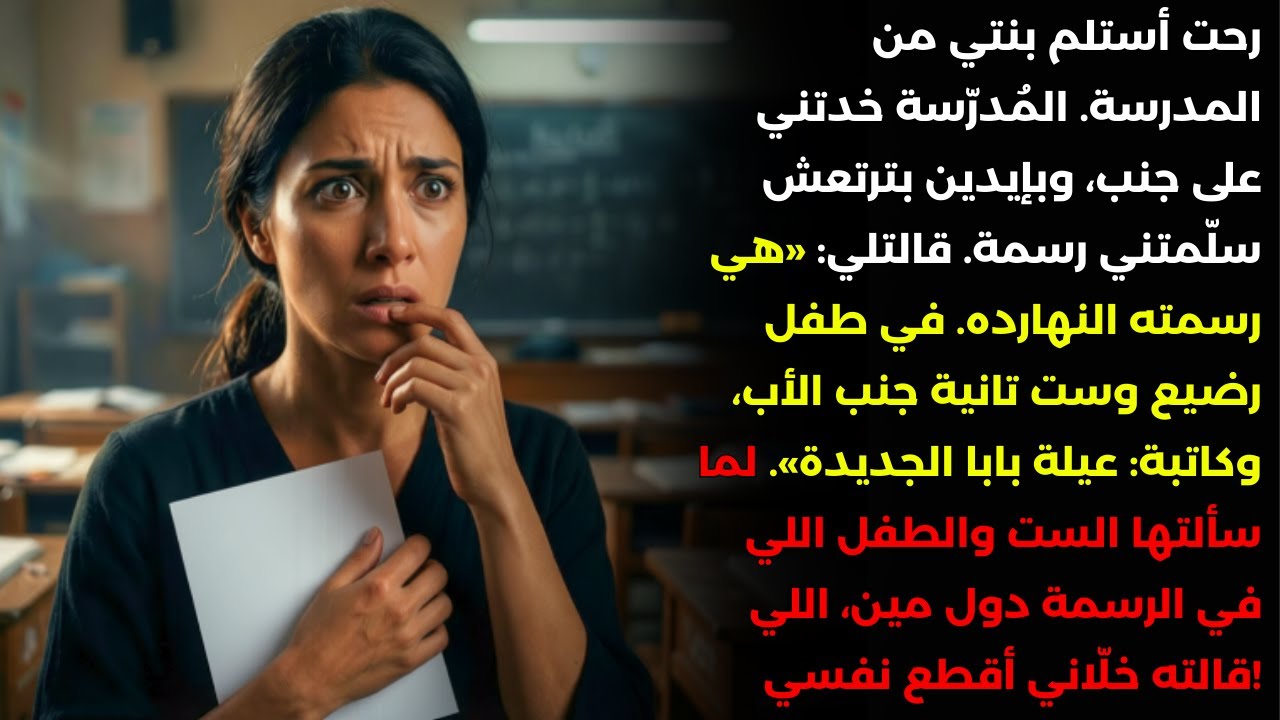 رحت أستلم بنتي اللي عندها ٦ سنين من المدرسة، لكن الرسمة اللي رسمتها عن «العيلة» صدمتني!