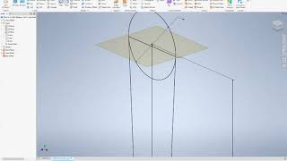 2019-10-16 AutoDesk Inventor: lofting, project geometry, extrude