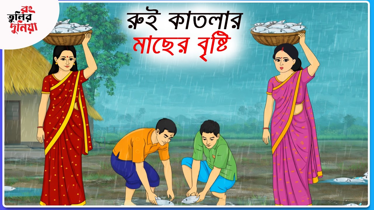 গ্রামে রুই কাতলা মাছের বৃষ্টি  || Thakumar Jhuli || Funny Cartoon||Rongtulir Duniya ||Bangla Comedy