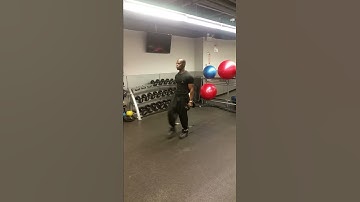 Resistance band burpees dumbbell curl press and kick! TREFITNYC style!