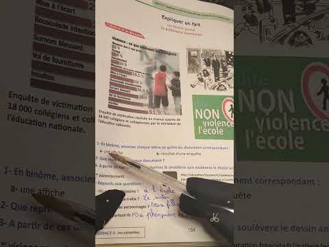 3ème année collège passerelle page 154,155 expliquer un fait activité: oral