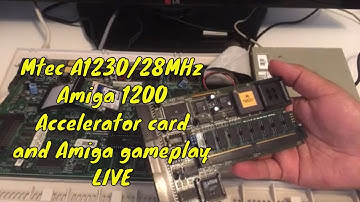 Amiga 1200 Mtec 1230/28 68030 Acclerator card live test and gameplay