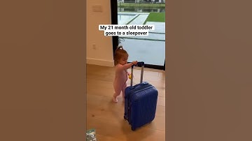 My bossy toddler goes to a sleepover!! Funny boss baby! #shorts