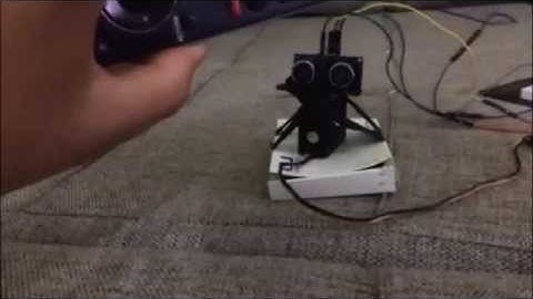 Arduino Ultrasonic sensor + Servo motor (testing)