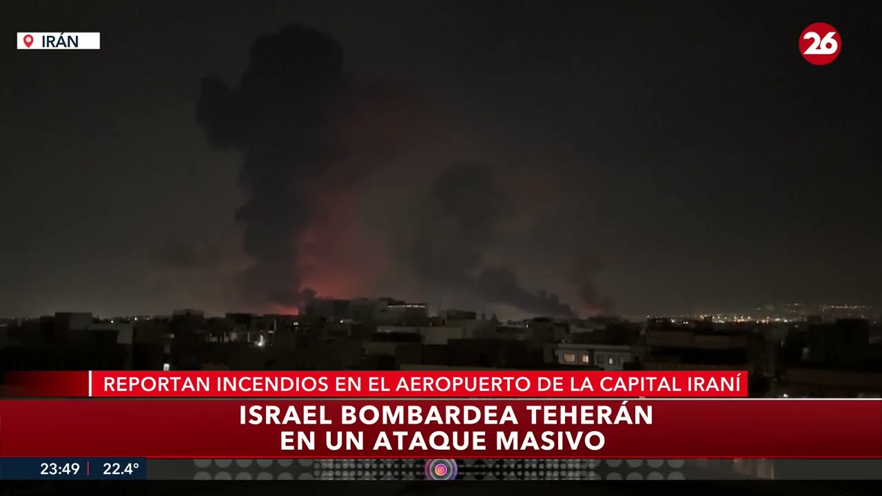 🚨 URGENTE | Israel lanza un nuevo ataque masivo sobre Irán y se incendia el aeropuerto de Teherán