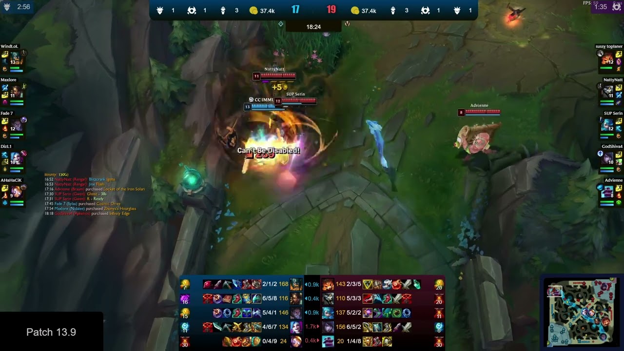 🔹AHaHaCiK🔹Maxlo -VS- 🔸NattyNatt🔸Serin - LoL Ranked Replay