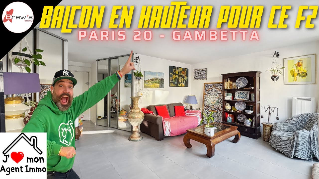 🏡 Superbe F2 avec Balcon à Vendre à Paris 20 Gambetta – 6ème Étage avec Ascenseur ! ✨