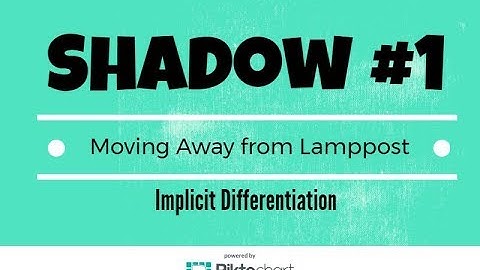 Shadow #1.  Find The Rate Of Change Of tip of shadow as man moves away from lamppost