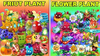 PVZ 2 CHINA - ALL FRUIT Plant & FLOWER Plant - Who Will Win - PvZ 2 Team Plant vs Team Plant