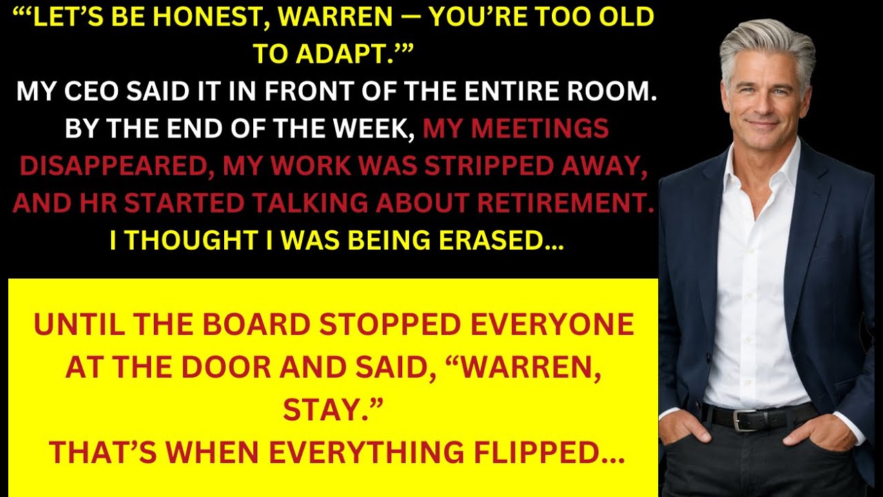 My CEO Said I Was  Too Old to Adapt  During a Staff Meeting — The Board Asked Me to Stay After...