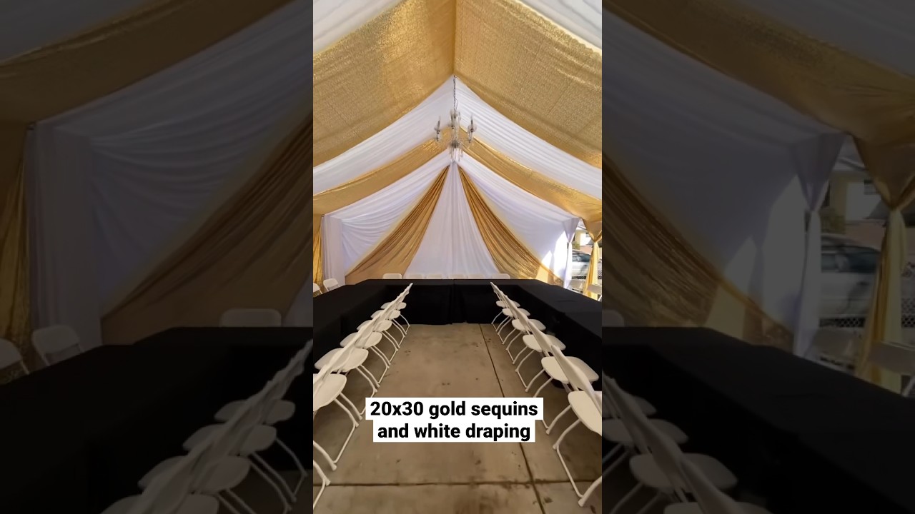 Tent draping a 20x30 tent