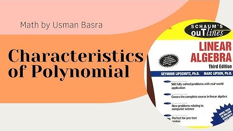 Find the characteristic polynomial of a matrix || Characteristics Polynomial Characteristic Equation