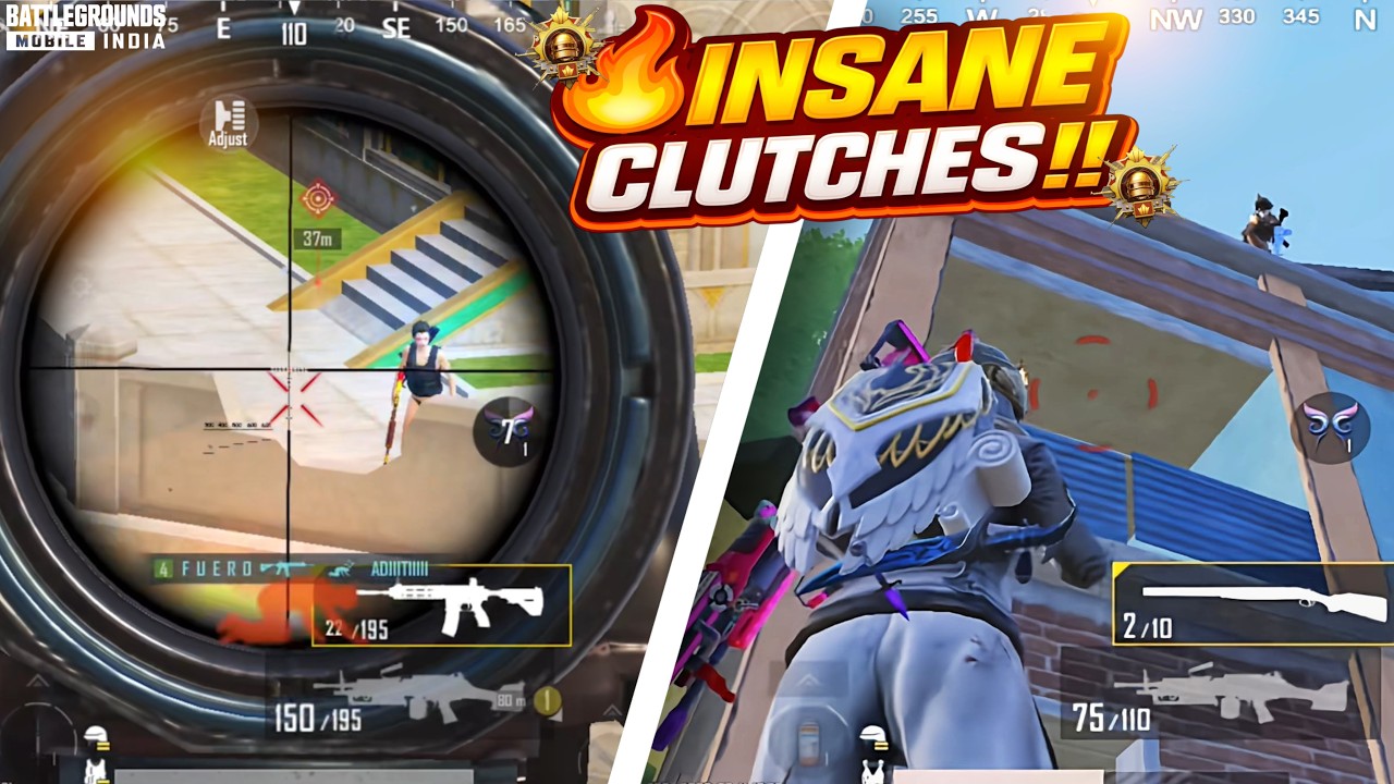 Insane BGMI Clutches & Crazy Moments 😈 | Full Action Gameplay - YouTube