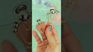DIY Elegant Silver Chain Drop Earrings ✨ | Easy Handmade Earrings Tutorial #handmadejewelry