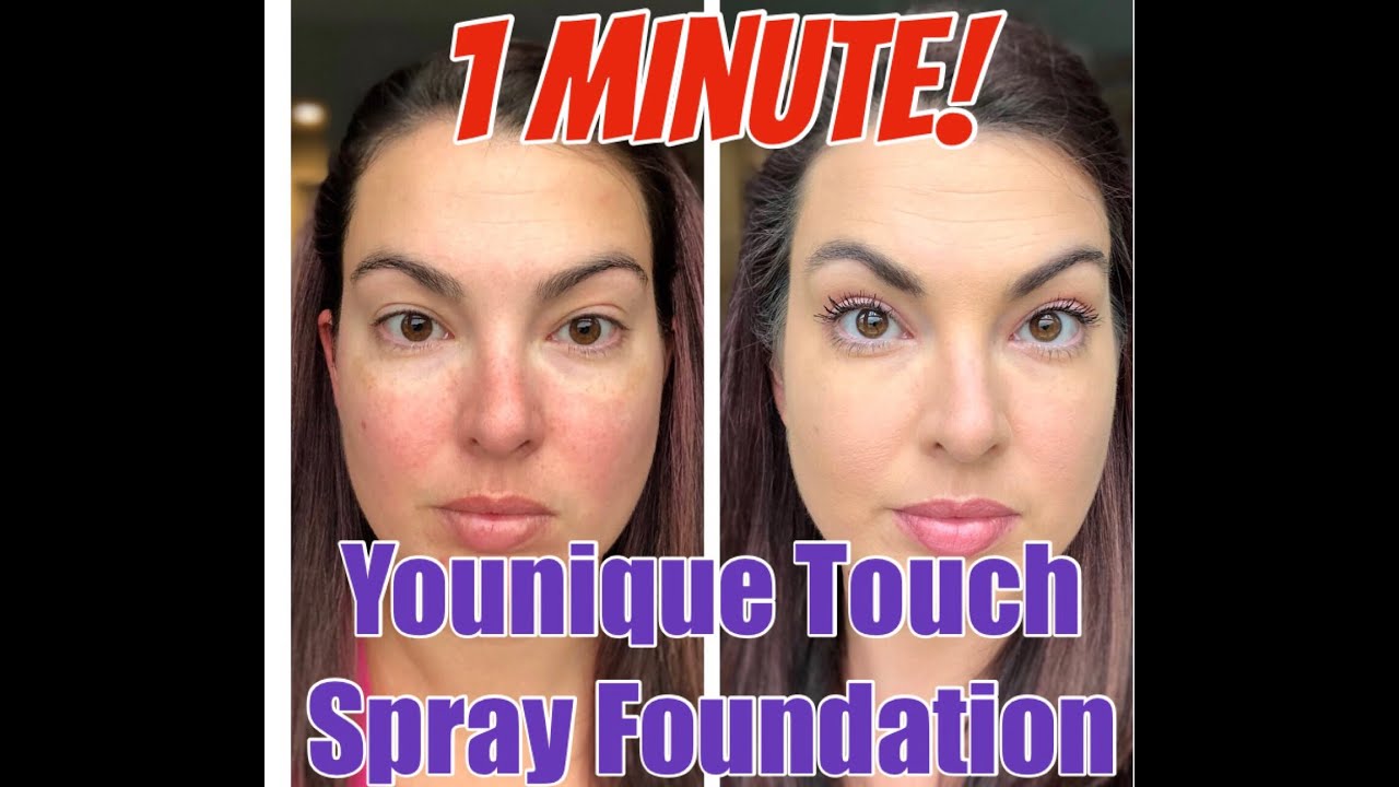 Katie's 1 minute tips & tricks Younique Touch Spray Foundation YouTube
