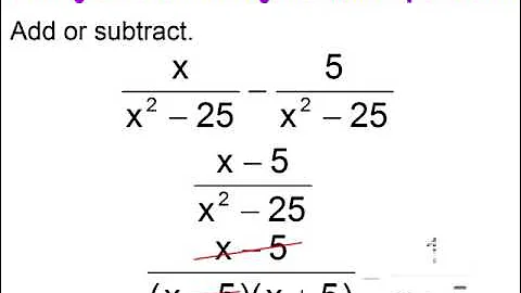 Intermediate Algebra - Lesson 18 -  Rational Expression Add & Subtract