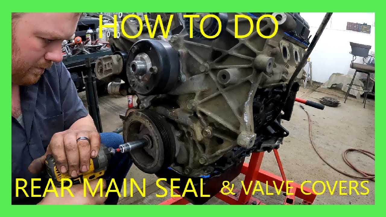 Jeep Wrangler  How To Install Rear Main Seal & Valve cover gaskets -  YouTube