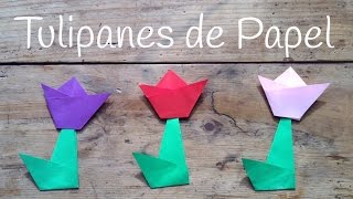 TULIPAN de papel paso a paso | Origami fácil para niños