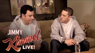 Уроки рэп мастерства (Briefcase Joe: Eminem Teaches Jimmy Kimmel to Rap) | на русском языке