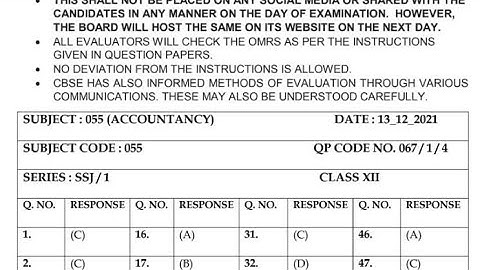 Accountancy class 12 answer key | 067/1/4 | set4 | SSJ/1 CBSE | The CooL