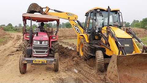 New Jcb Ecoxcellence Making Pond With Many Mahindra Tractors | All about Tractors and Jcb