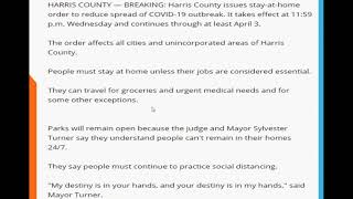BREAKING: Harris County issues stay-at-home order