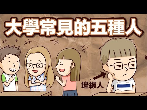 阿滴英文｜學霸? 邊緣人? 大學常見的五種人!【2分鐘英語教室】