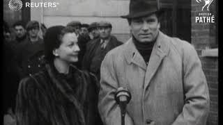 SHOWBIZ: Sir Laurence and Lady Oliver (Vivien Leigh) return to England from Hollywood (1950)