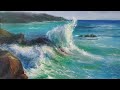 Sea Waves.  Oil Painting Techniques.  Matsenko Art.