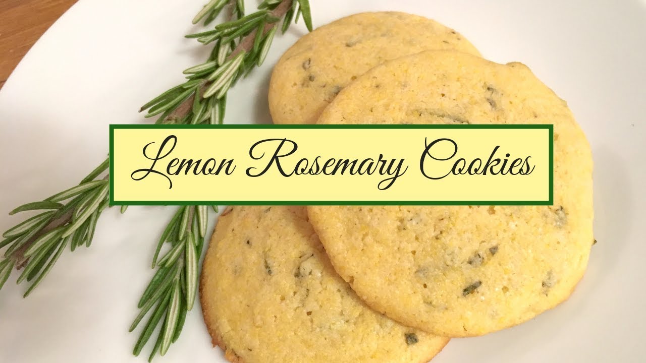 Lemon and rosemary shortbread cookies