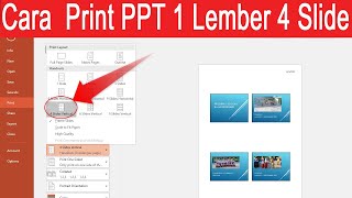 How to Print PPT or Power Point 1 Sheet 4 Slides